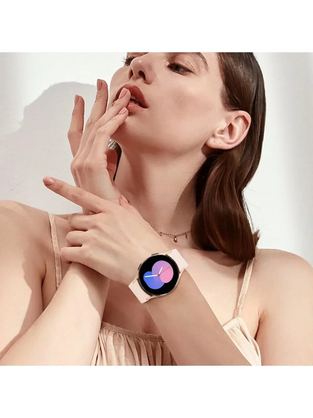 Unisex Pink Sand Analog Silicone Replacement Strap Samsung Galaxy Classic Watch